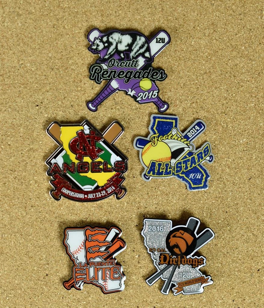 California Sports Trading Pin Styles